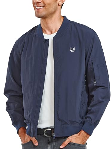 NORTHYARD Men's Bomber Jacket Lightweight Casual Windbreaker Zip Up Fashion Windproof Coat Spring Fall