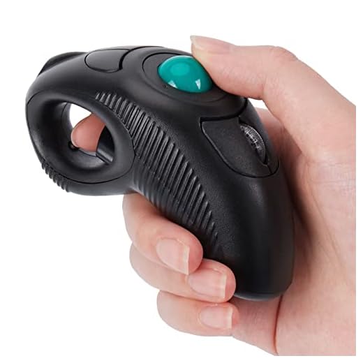 Image Wireless USB Handheld Finger Trackball Mouse with Laser Pointer