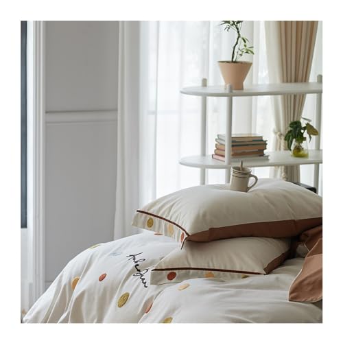 Housse de couette broderie élégante | Parure de lit cocon de douceur