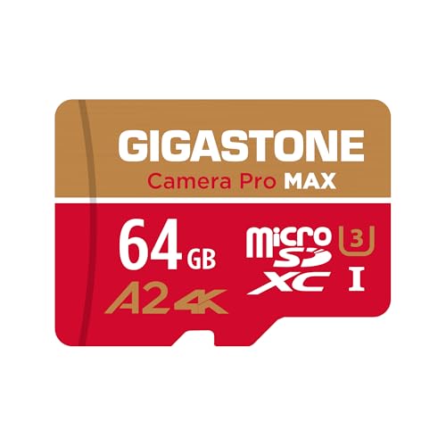 �y5�N�f�[�^�����E���������ۏ؁zGIGASTONE �}�C�N��sd�J�[�h 64GB Camera Pro MAX microSDXC UHS-I A2 V30 U3 C10 100MB/s Ultra HD 4K �r�f�I�^�� Gopro �A�N�V�����J���� �X