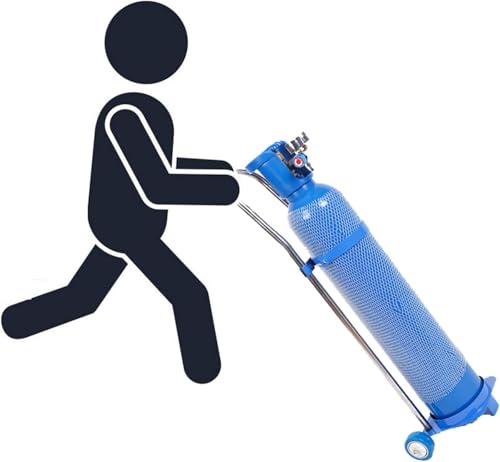 Support pour bouteilles d'oxygène 4 à 8 bouteilles avec chariot robuste