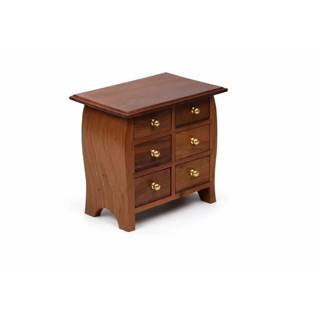 Premium Handcrafted Wooden Miniature Drawer Chest – 6-Slot Desktop Organizer & Jewelry Box – Vintage Style Wooden Cabinet for Stationery Medicines Sewing Kit & Small Trinkets-image-44