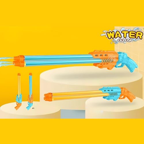 Image of Storio Triple Barrel Holi Pichkari Water Gun Toy for Kids with Long Range |High Pressure Mechanism Ideal Outdoor Toy for Pool & Beach Fun