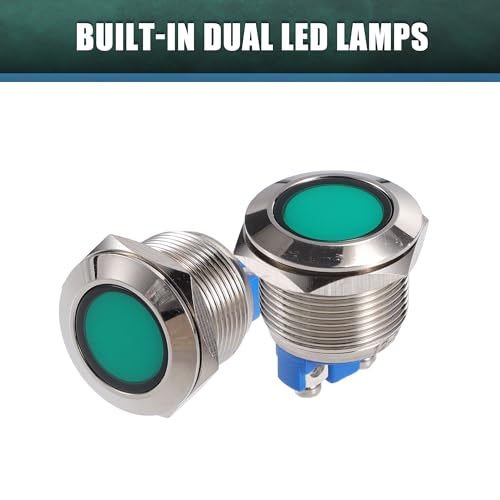 Lámpara LED indicador 19mm 12V para auto 5 piezas miniatura 5