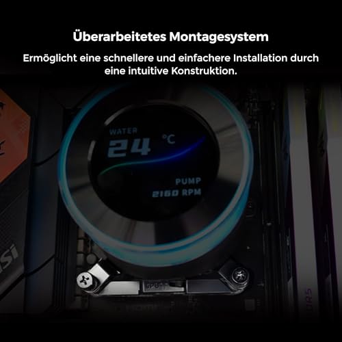 Image of LIAN LI Hydroshift II LCD-C 360CL with UNI Fan CL Wireless Liquid Cooler -Black ||Intel : LGA1700 1851 & AMD : AM4 AM5 (FDB)- G89.GHS2LCD36RB.in