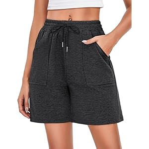 Marvmys Womens Running Shorts Cotton Lounge Gym Athletic Sport Tracksuit Bottoms Comfy Hiking Travel Casual Sweat Shorts with Pockets