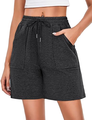 Marvmys Womens Running Shorts Cotton Lounge Gym Athletic Sport Tracksuit Bottoms Comfy Hiking Travel Casual Sweat Shorts with Pockets