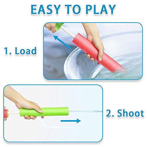 ToyerBee Water Gun for Kids, 8 Pack Super Foam Soaker Toys-Shoots Up to 35 Ft, Water Blaster Squirt, Water Cannon for 4.5.6.7 Year Old Boys& Girls& Adults, Summer Pool & Water Kids Toys