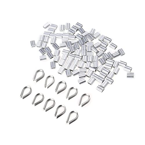 FUNOMOCYA 110 1 Cable Collar Wire Sleeves Cable Clip Wire Fitting Cable Crimps Silver