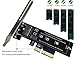 Bejavr M.2 NVME to PCIe 3.0/4.0 x4 Adapter, NVME/AHCI SSD to PCIe Expansion Card with Aluminum Heatsink Solution, Supports PCI-Express X4 X8 X16 Slots