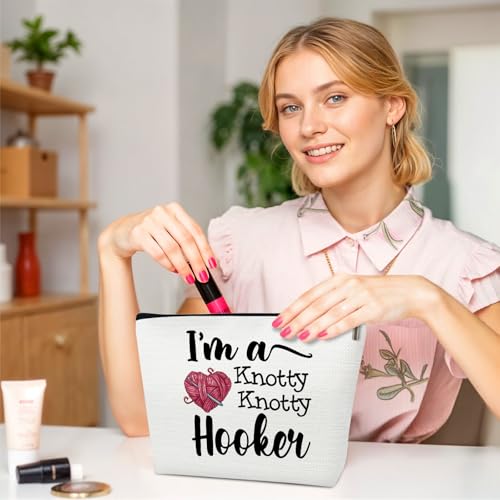 Gifts for Crochet lovers, Knitting Bags for Crocheting, I'm A Knotty Knotty Hooker, Gifts for Knitting Accessories Yarn Bag4