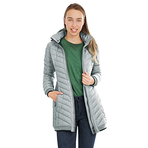 Knuffelwuff Damen Übergangsjacke - Leichte Jacke Brooklyn Größe: XXL / 44 Hellgrau - Atmungsaktive Wasserabweisende Jacke für Outdoor, Wandern, Reisen, Gassi gehen