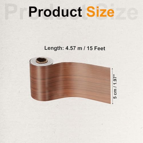 Image of PATIKIL Wood Grain Tape 2 inch x 32 ft, Self-Adhesive Wood Texture Repair Tape Realistic Wooden Effect Patch for Furniture Cabinets Floor Walls, Yellow Wood