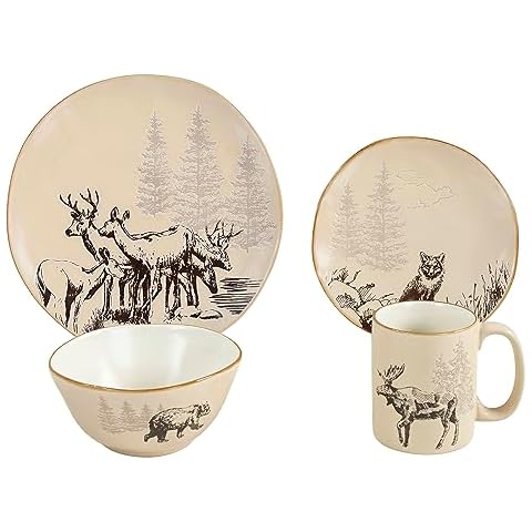 Paseo Road 16 Piece Rustic Dinnerware Set Cover