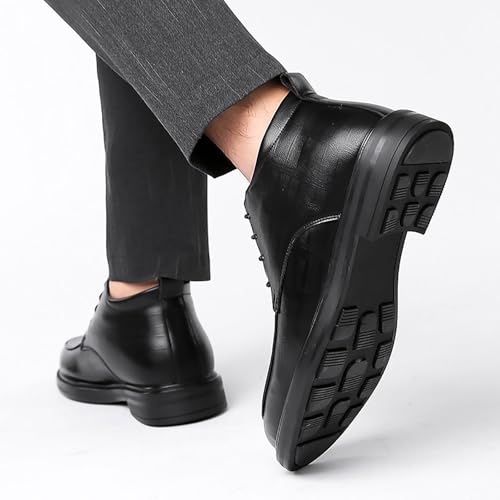 Winter Men's Warm Business Leather Oxfords, Plush Fleece-Lined High-top Dress Shoes, Comfortable & Durable, Ideal for Office Events4