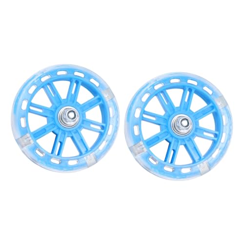 Ruedas de Entrenamiento para Bicicleta Abaodam con Luz Intermitente, Silenciosas y Ajustables, Soporte de Equilibrio Azul de 18 pulgadas miniatura 1