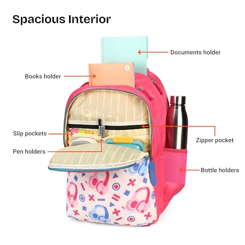 Image of Nasher Miles Polyester Backpack | Ideal for Preschool, Kindergarten, College, School, Office& Travel | Toddler, Girls, Boys, Men, Women