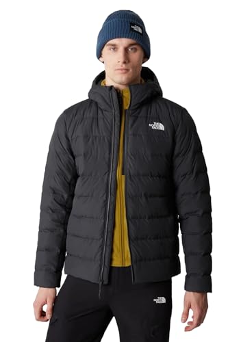THE NORTH FACE Jaqueta masculina com capuz isolada Aconcagua (tamanho padrão e grande), Cinza asfalt