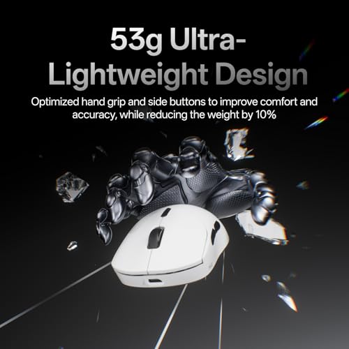 Image of Rapoo VT2 MAX Wireless Gaming Mouse, True 8K Wireless Polling Rate, 53g Lightweight, Up to 750 Hr Battery, Nordic nRF54L15 MCU, 120-Million Optical Switch, 10 Programmable Buttons, Macro Enabled