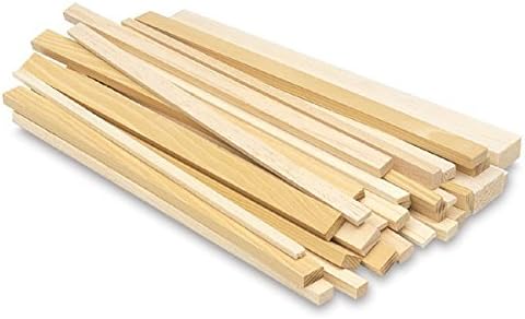 Balsa Wood Strip Stick Model Making 375mm Thickness 5.0mm x 5.0mm 5 Pieces