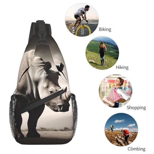 Bolso Sling unisex negro para viaje y outdoor miniatura 5