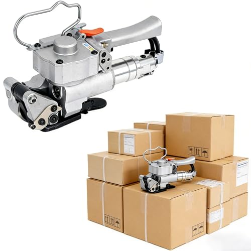 ✅【Semplice e User-Friendly】Altamente automatizzata, questa reggettatrice manuale consente a utenti di qualsiasi livello di ottenere risultati professionali con minimo sforzo. Assicurare la corretta lubrificazione del motore. Inserire la reggetta, premere l'interruttore di tensione, tenere premuto il pulsante di saldatura fino alla saldatura e al taglio automatici. ⚠️Richiede un compressore d'aria (non incluso).