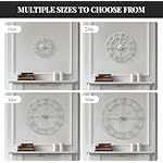30 Inch Modern Silver Metal Wall Clock