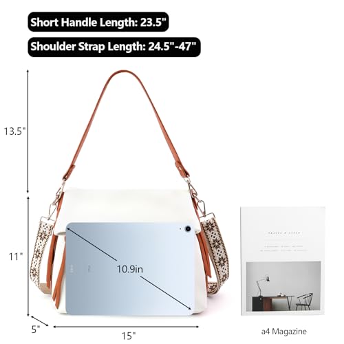 Image of IBEE Large Hobo Crossbody Bags for Women Vegan Leather Crossbody Purse Womens Shoulder Bag with Multiple Zippers