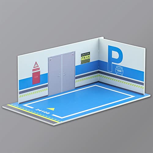 2X Área para exhibir autos escala 1:24 con diorama miniatura 2