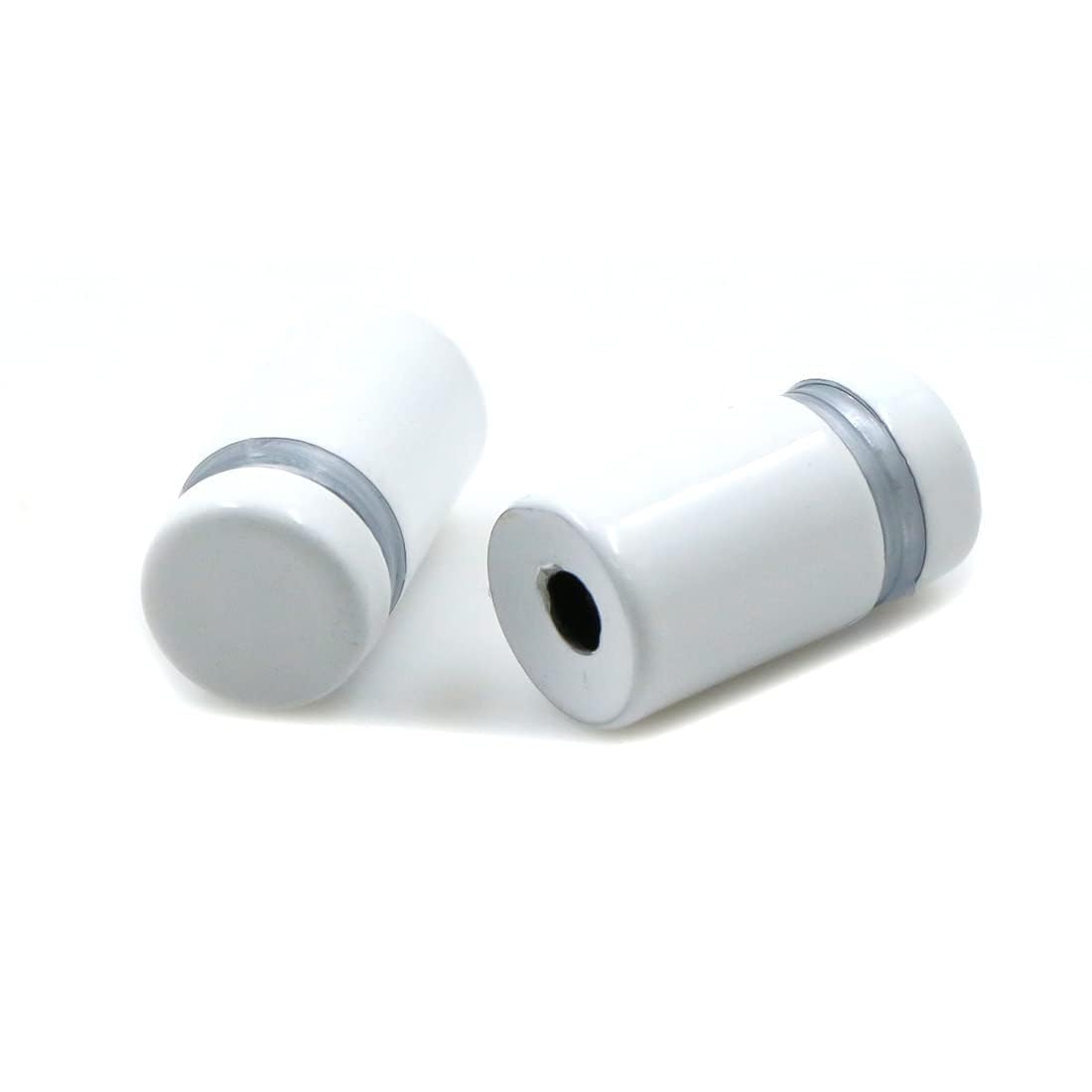 Vite Pubblicità Viti di Fissaggio Bulloni - 12pcs Distanziatori a Vite per Insegne e Occhiali, Acciaio Inossidabile (Bianca 12x20 mm)