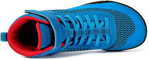 Image of Sisttke Mens Wrestling Shoes Boxing Shoe Wide | Wide Width Zero Drop Sole,Weightlifting,Powerlifting,Bodybuilding,Fitness,Lightweight,Non-Slip,for Competition & Training