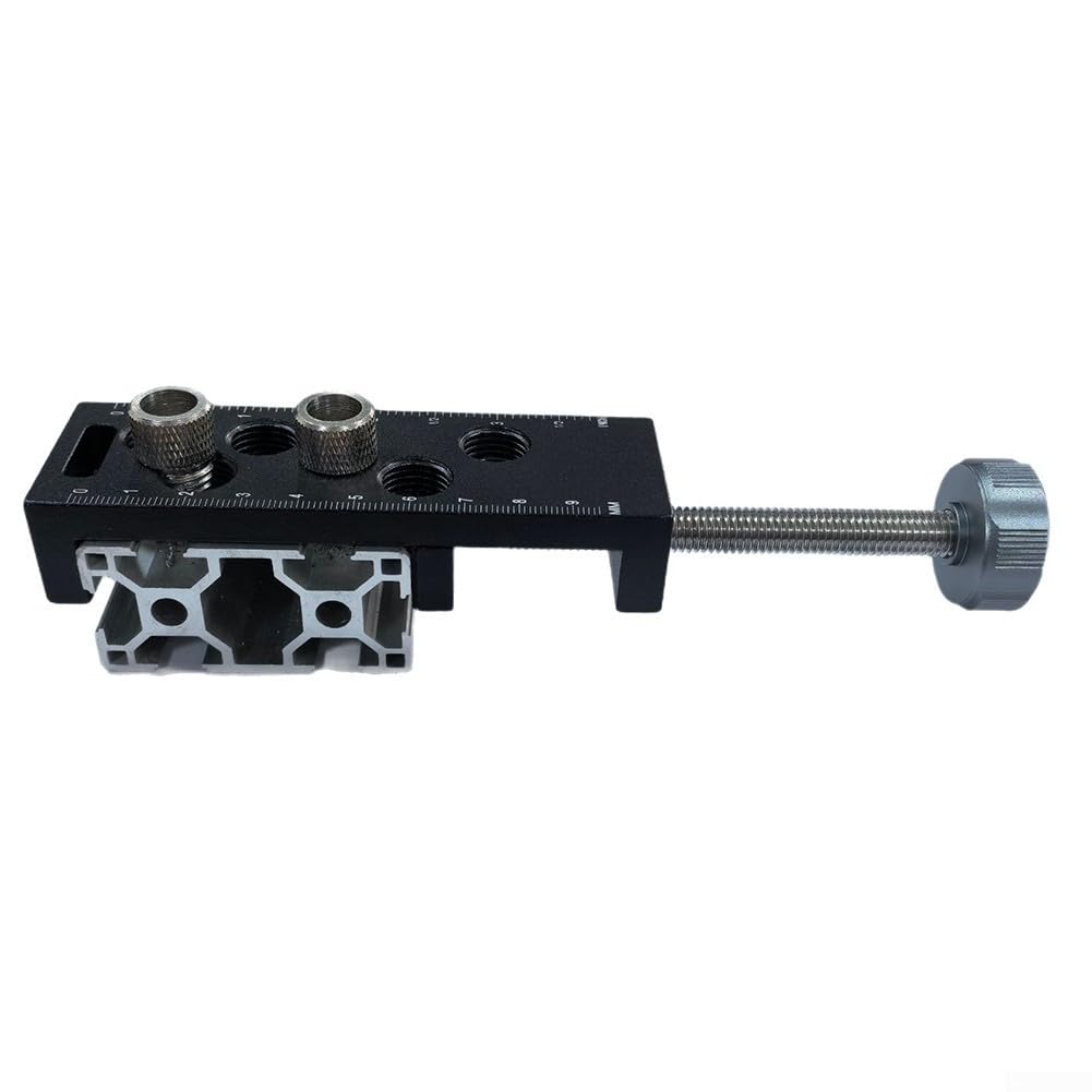 Gabarit de perçage profilé en aluminium avec manchons de perçage de 10 mm et 8 mm pour profils de série 20/30/40, localisateur de guide de trou en métal et perforateur de fixation (A)