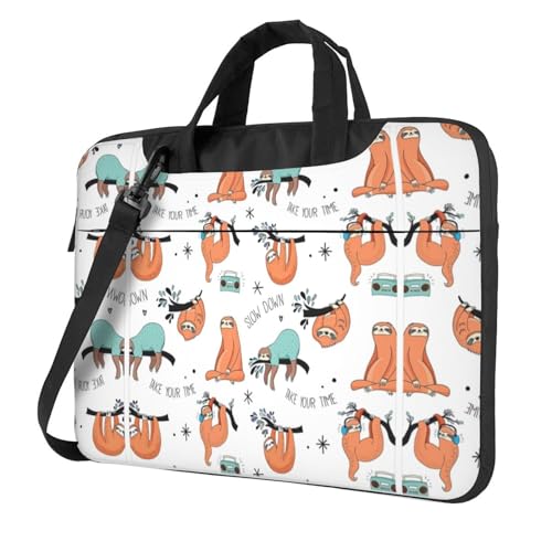Sac à bandoulière pour ordinateur portable 15 pouces imprimé paresseux
