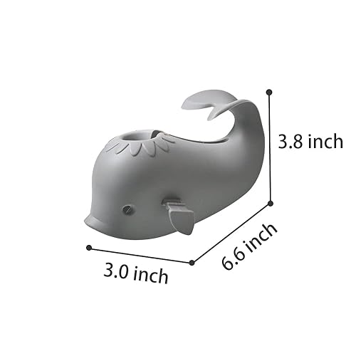 Miniatura 2 de Cubierta del grifo de la bañera Baby Whale Spout Cover Soft y Safety para los niños gris