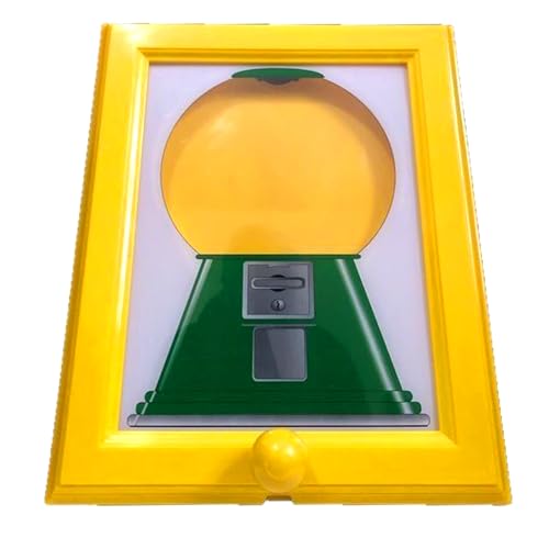 Portarretratos dispensador de caramelos, dispensador de caramelos, dispensador giratorio de chicle, marcos de arte decorativos multiusos, marco de fotos con mecanismo giratorio, para decoración de