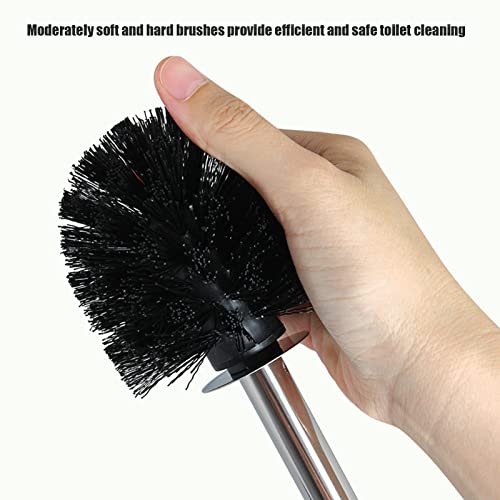 Brosse WC flexible et efficace en acier inoxydable à filetage verrouillable