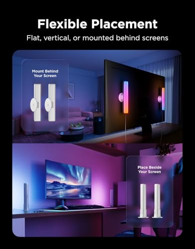Image of Govee Smart Light Bar, RGBICWW TV Lights for Living Room, Gaming, Silver | Compatible with SmartThings, Matter, Alexa, LED Light Bar with Scene and Music Modes for Living Room, Gaming, PC, App Control