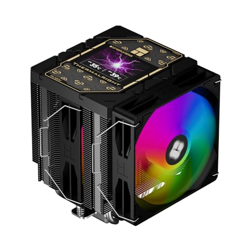 Thermalright TR Peerless Assassin 120 Vision ARGB Black CPU Luftkühler Twin Tower Kühler 1850U/min 320x240 Auflösung IPS Bildschirm mit 2 8 Zoll Kompatibel mit LGA1851/1700 AM4/AM5 162mm Höhe