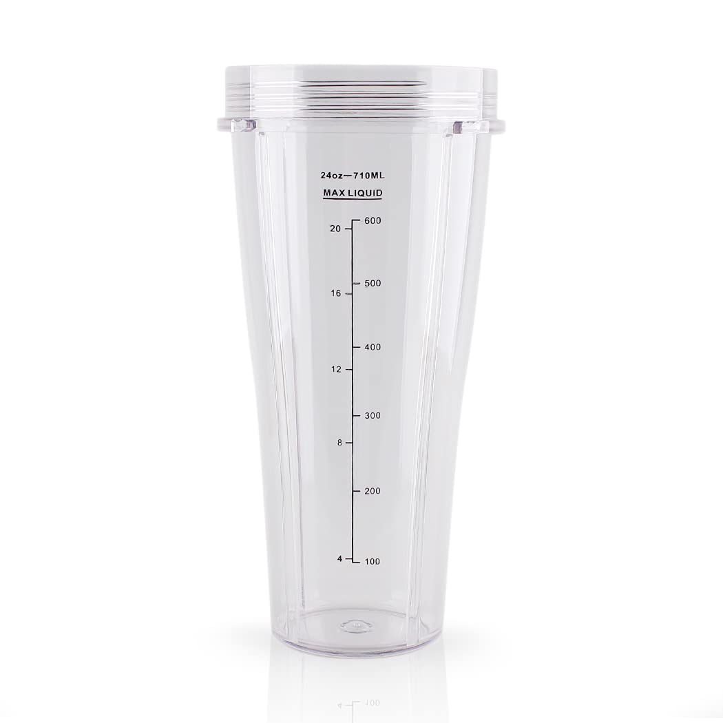 Anbige Replacement Parts Cups,Compatible with Ninja Blenders BL480 BL450 BL640 BL490 BL680 NN100 BL682 BL450 BL2012 CT640 CT800 BN400 CL401A SS100 BN750(24oz slim cup)