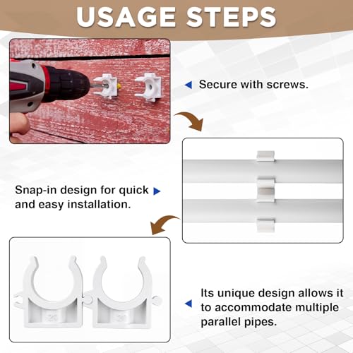 Colliers de serrage de 1,9 cm haute flexibilité blancs pour tuyauterie
