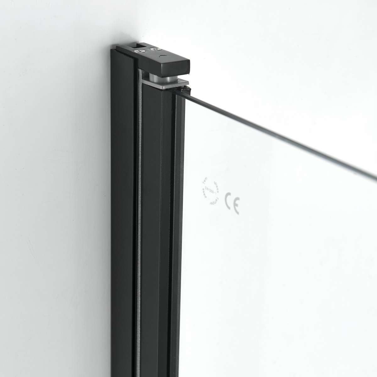 Sanotechnik Schwenktüre Elite Black 78,5-79,5 x 195cm - Dusche Glastür Schwarz, Pendeltür, Nischentür, Duschtrennwand, Verwendbar als Eckdusche: 2 Türen gleicher Größe bestellen, Nischentüre