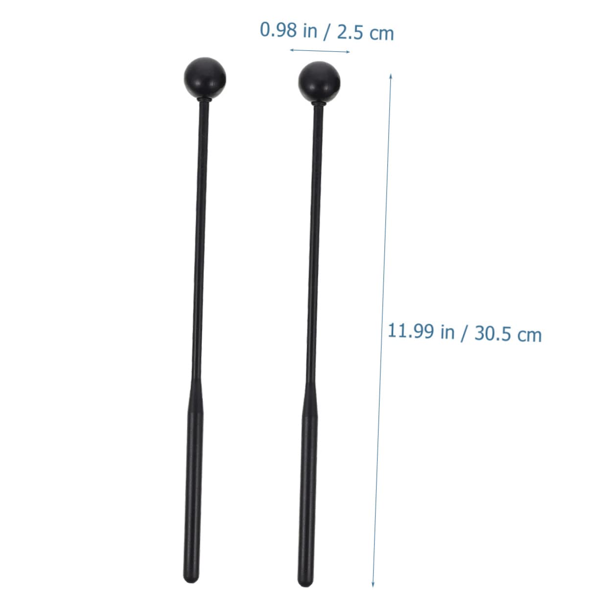 Yardwe 2Pairs Rubber Xylophone Mallets for Percussion Instruments Practice Drumsticks for Beginners Ergonomic Design Durable Easy to Use for Music Enthusiasts