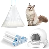 LELO PAWS Katzentoilettenbeutel mit Zugbändern für 01D Selbstreinigende Katzentoilette 45 x 45 cm Katzenklo Selbstreinigend Müllsack Langlebige Reißfest, 4 Rollen(60 Stück), Blau