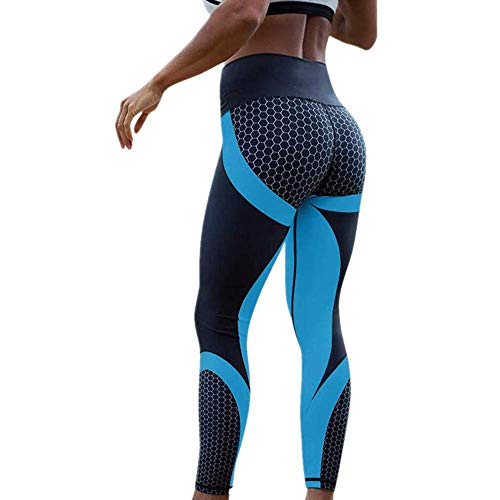Pantalones de Gimnasio para Mujer,3D Imprimir Skinny Pantalones Yoga de Cintura Alta Mallas de Correr Pantalon de Deporte por Entrenamiento Workout por Venmo