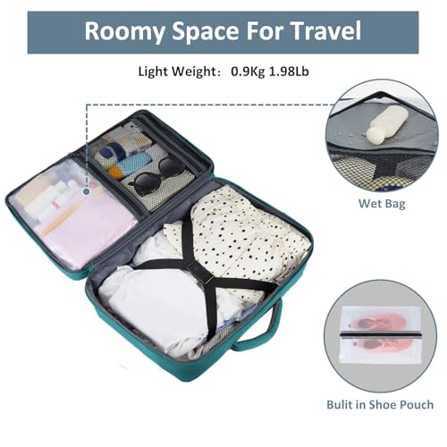 Image of Taygeer Laptop Backpack, Carry On Backpack with 17.3inch Laptop Compartment | Airline Approved TSA Friendly Backpacks for Nursing Doctor Business Travel, Travel Daypack for Work Essentials, Peacock Blue
