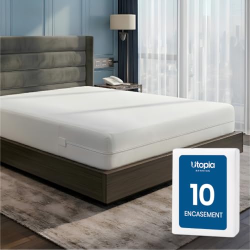 Image of Bulk 10-Pack Hotel King Size Mattress Encasement 100% Waterproof | Commercial Zippered Mattress Protector, 6-Sided, 13 inch Deep, Designed for Resorts and Motels, Bed Bug & Dust Mite Resistant