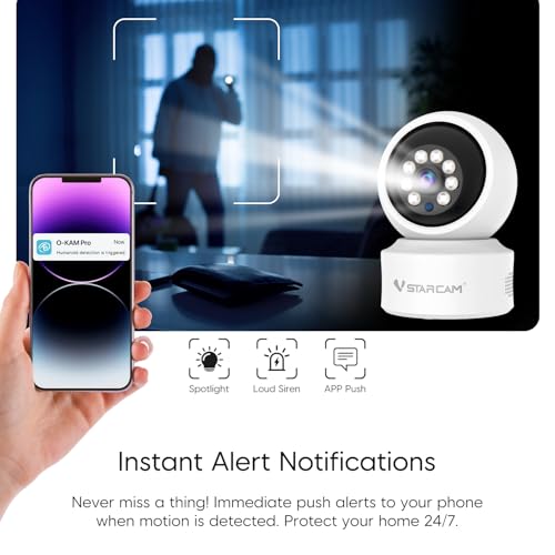 Image of VSTARCAM WiFi Camera Indoor Wireless, 1080P with 5X Zomm, 360 Pan-Tilt, Color Night Vision, Motion Detection, Real-time Alerts, 2-Way Audio, Works with Alexa, Cloud & SD Card Storage(up to 256GB)