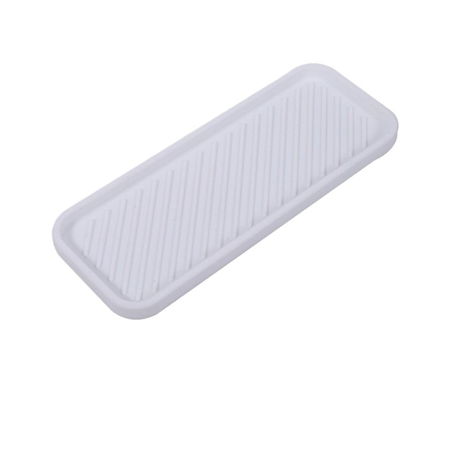 3Pcs Silicone Drain Tray Soap Pad Bathroom Countertop Storage Draining Kitchen Sink Sponge Holder Dispenser for Soap(White)