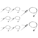 OTTFF 8 Pcs Lights Suspension Lights Installation Hardware Kit/Billboard/LED Panel Light/Painting Exhibition Display Adjustable Fastener - 3.2 feet Iron Cable - Load 3KG Per Strip