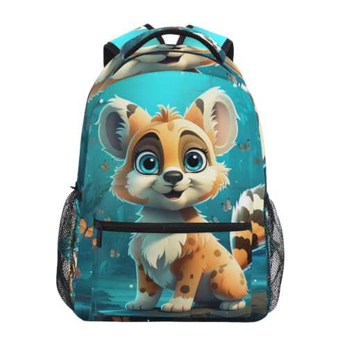 Sac à dos école papillons et lémuriens mignon pour voyage et ordinateur ado